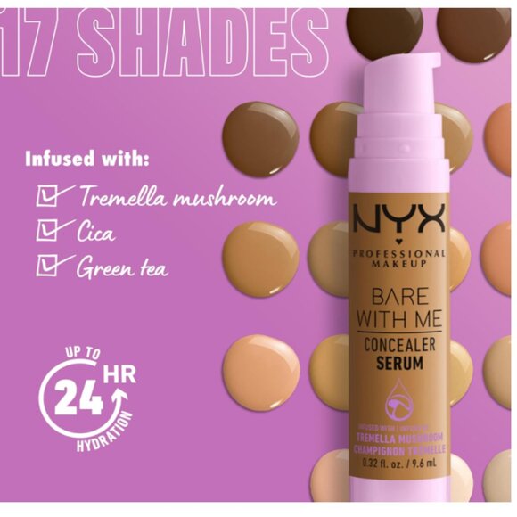 NEW-NYX PROFESSIONAL MAKEUP Bare With Me Concealer Serum, Up To 24Hr Hydration - Picture 2 of 6